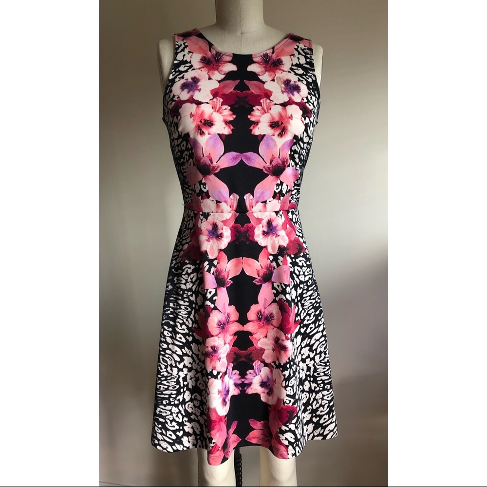 Floral print skater dress